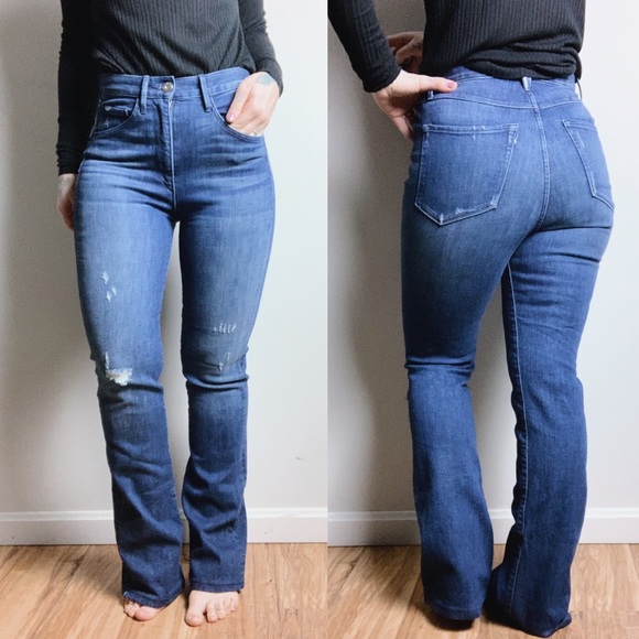 super high waisted bootcut jeans